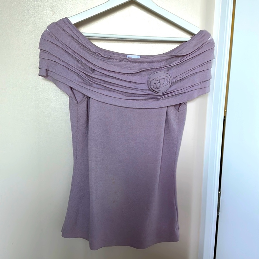 Red Valentino wool too with ruffles and flower detail